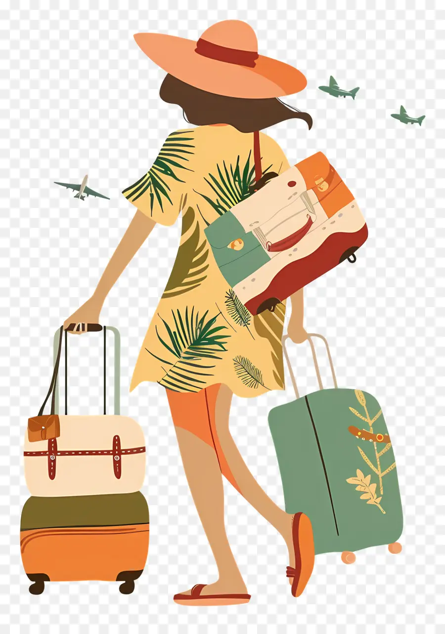 Mujer Vacaciones，Viajero PNG