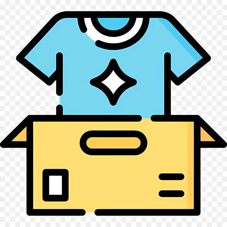 Caja De Ropa，Camiseta En Caja PNG