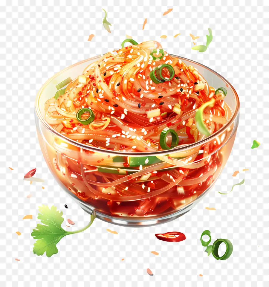 Ensalada De Kimchi Coreano，Fideos PNG