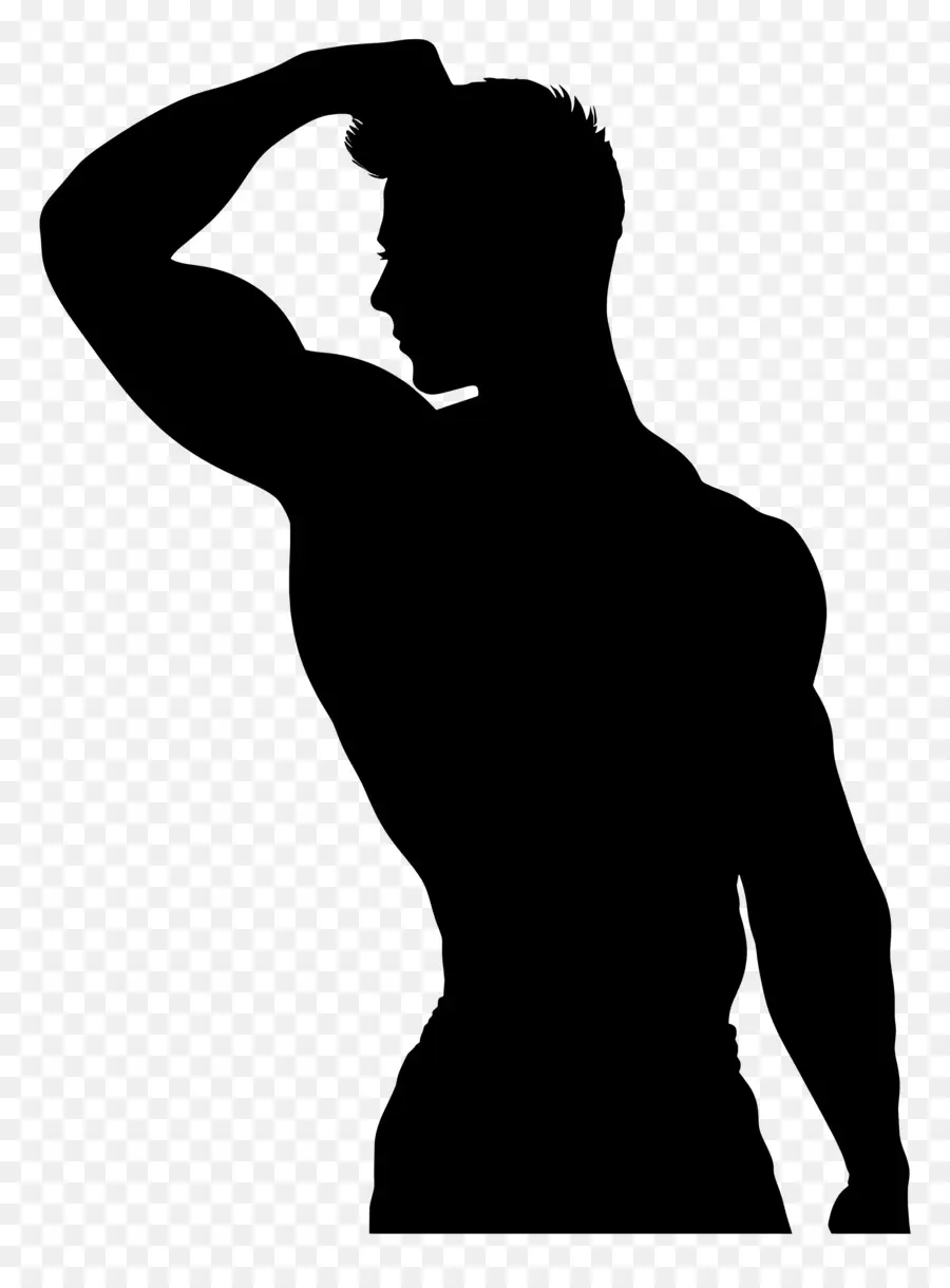 Silueta De Hombre Musculoso，Silueta Del Hombre PNG