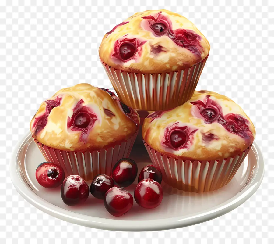 Muffins De Arándanos，Bayas PNG