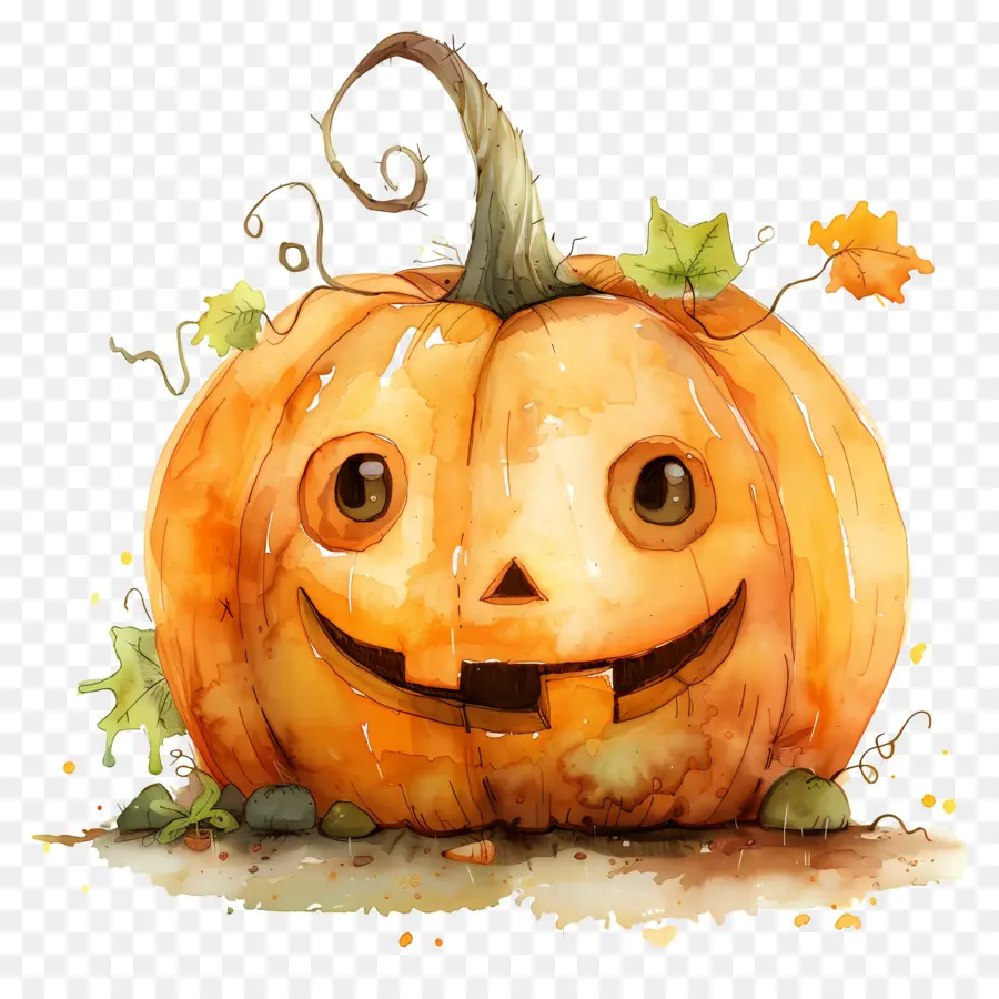 Linda Calabaza De Halloween，Calabaza Sonriente PNG