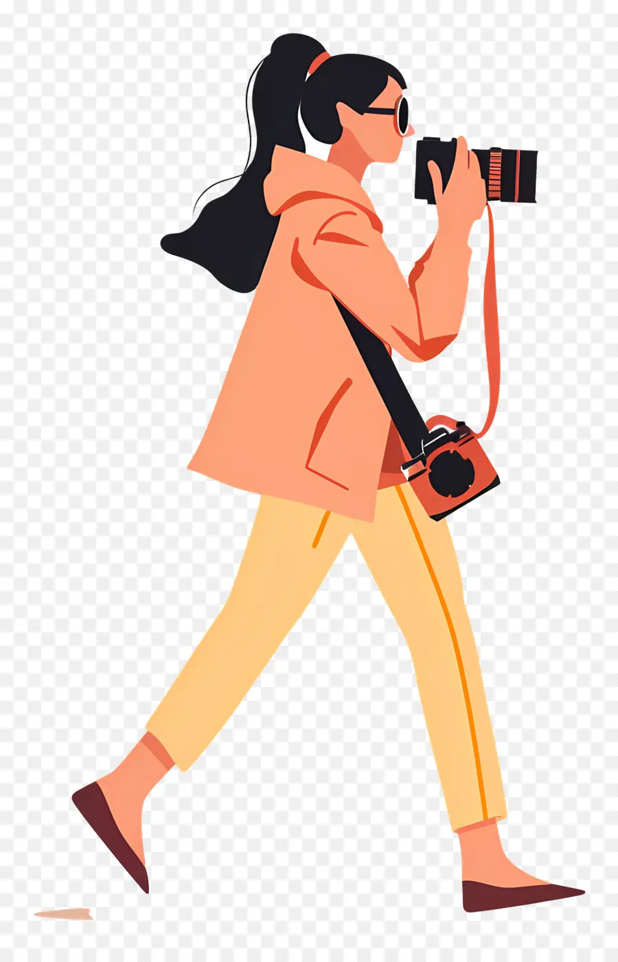 Mujer Filmando Vlog，Fotógrafo PNG