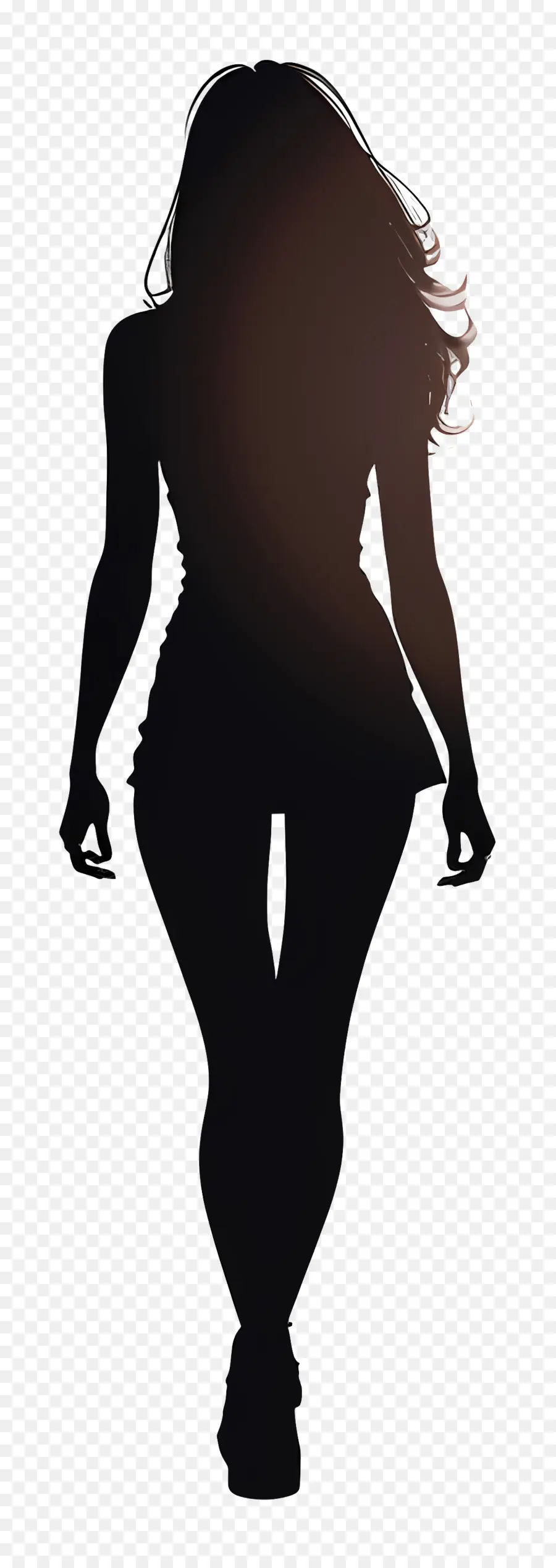 Silueta De Mujer De Pie，Silueta Mujer PNG