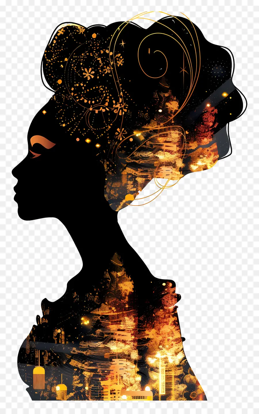 Silueta De Mujer Elegante，Silueta Mujer PNG