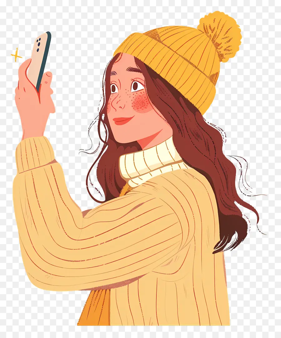 Mujer Tomando Selfie，Chica Tomando Selfie PNG