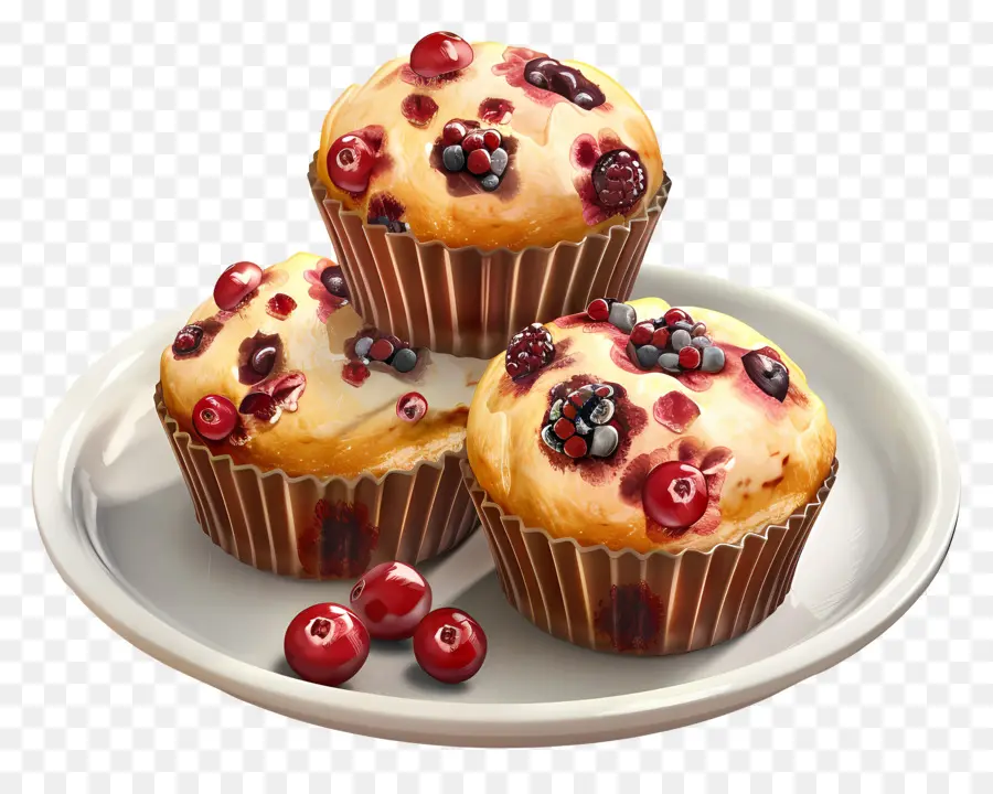 Muffins De Arándanos，Magdalenas PNG