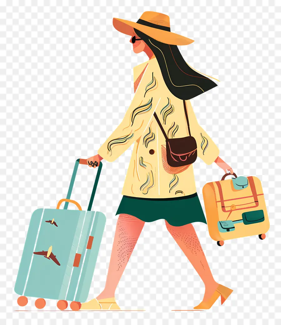 Mujer Vacaciones，Viajero PNG