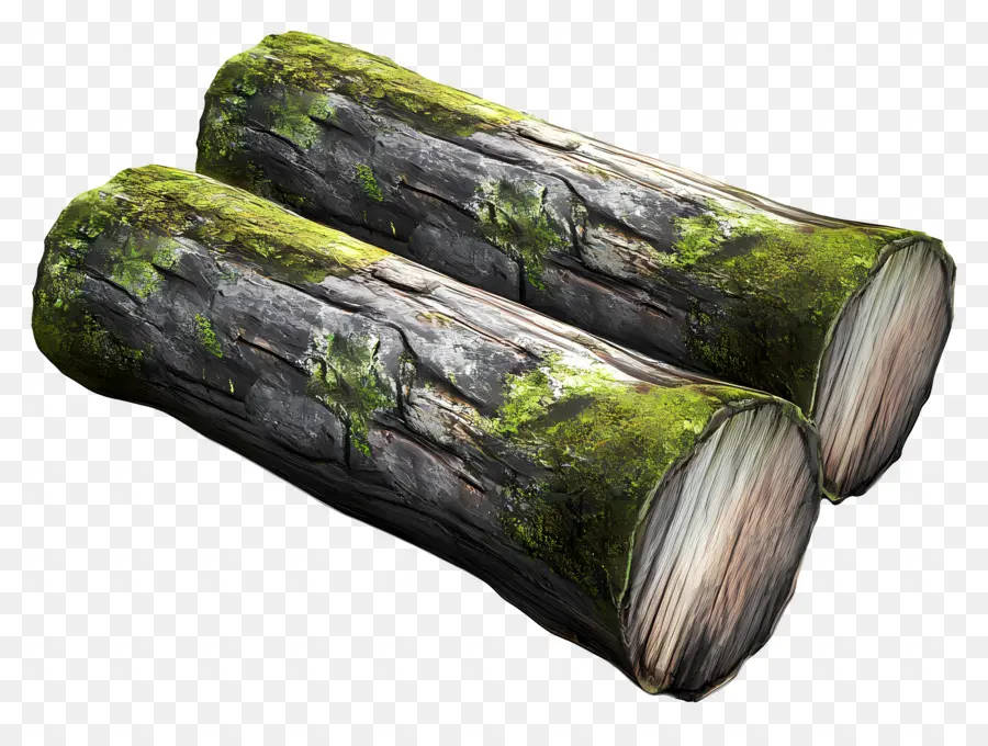 Troncos Cubiertos De Musgo，Troncos De Madera PNG