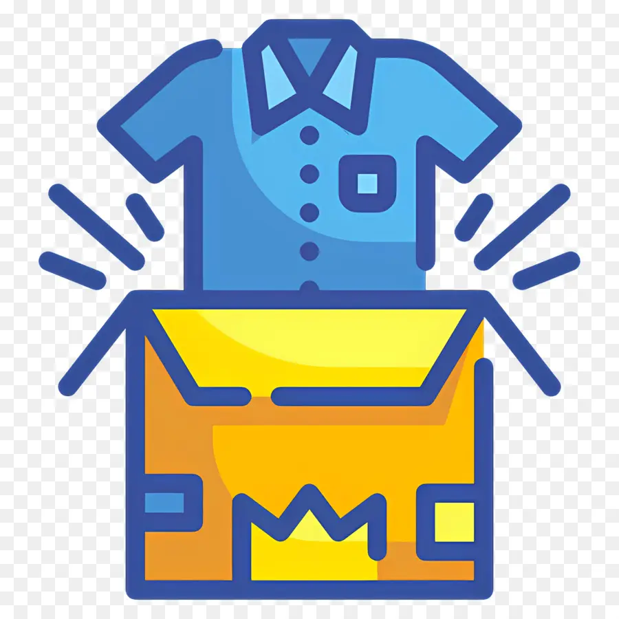 Caja De Ropa，Camisa En Caja PNG