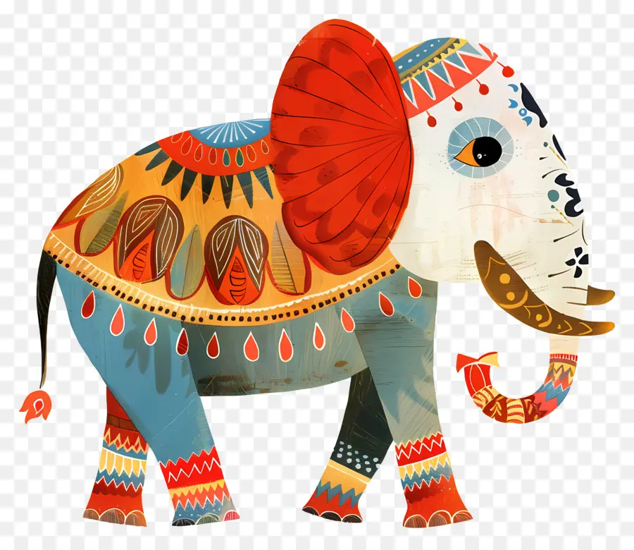 Elefante Indio，Elefante Colorido PNG