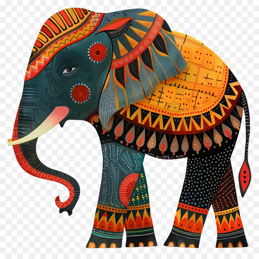 Elefante Indio，Elefante Decorativo PNG