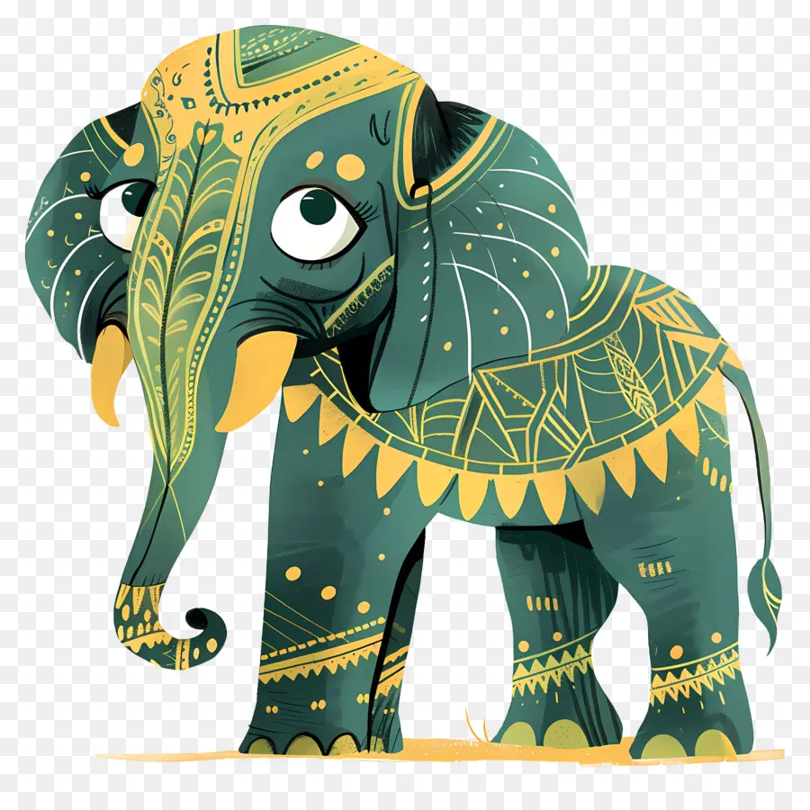 Elefante Indio，Elefante Decorativo PNG