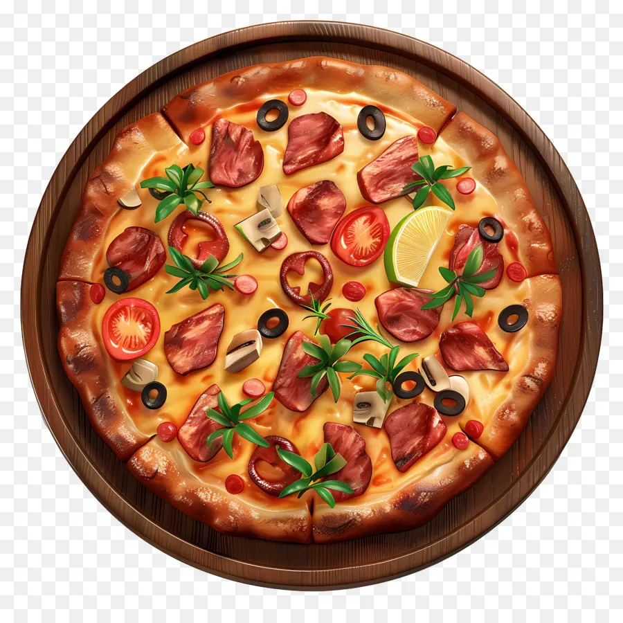 Pizza Hawaiana，Pizza PNG