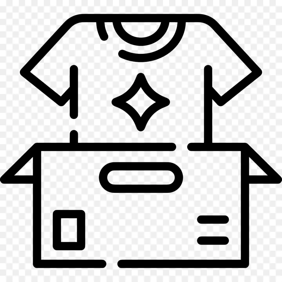 Caja De Ropa，Camiseta Con Estrella PNG