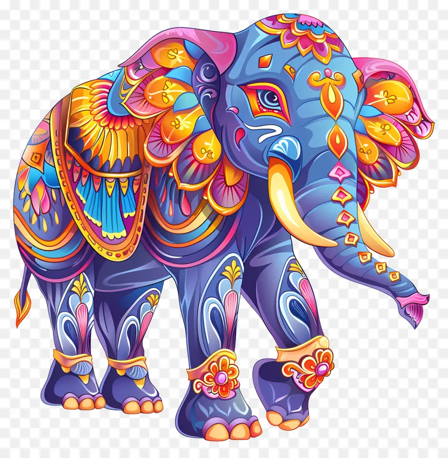 Elefante Indio，Elefante Decorado PNG