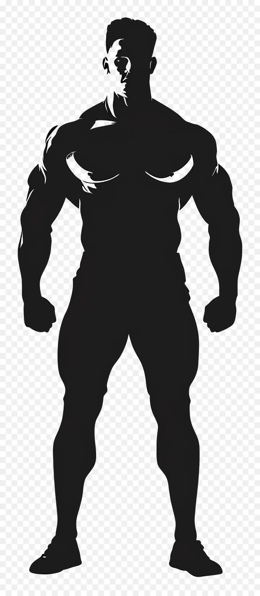 Silueta De Hombre Musculoso，Silueta Musculosa PNG