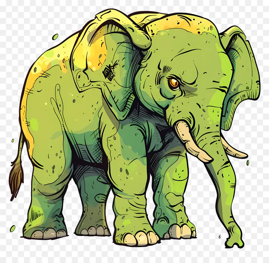 Elefante Indio，Elefante Verde PNG