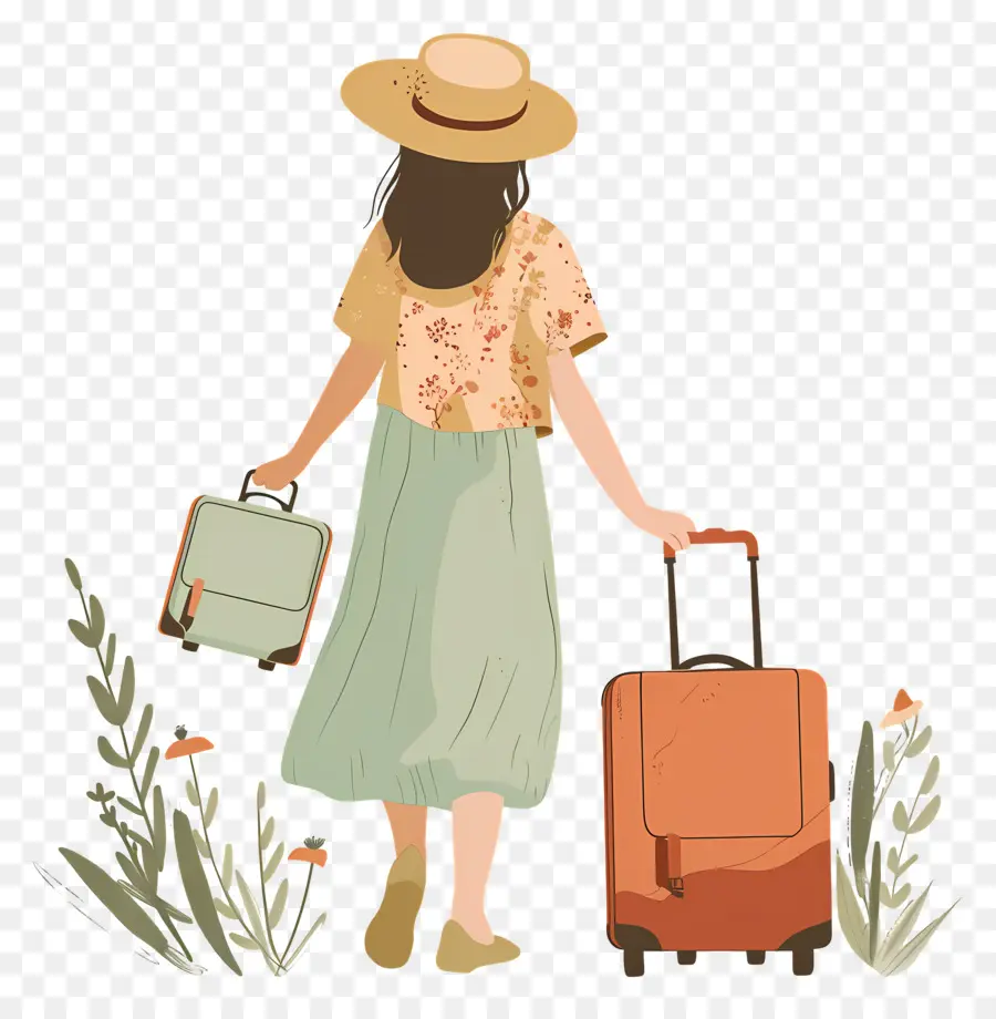 Mujer Vacaciones，Viajero PNG