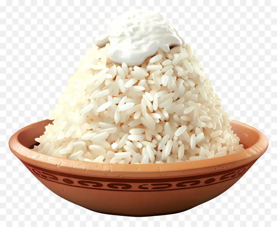 Plato De Arroz，Arroz Al Vapor PNG