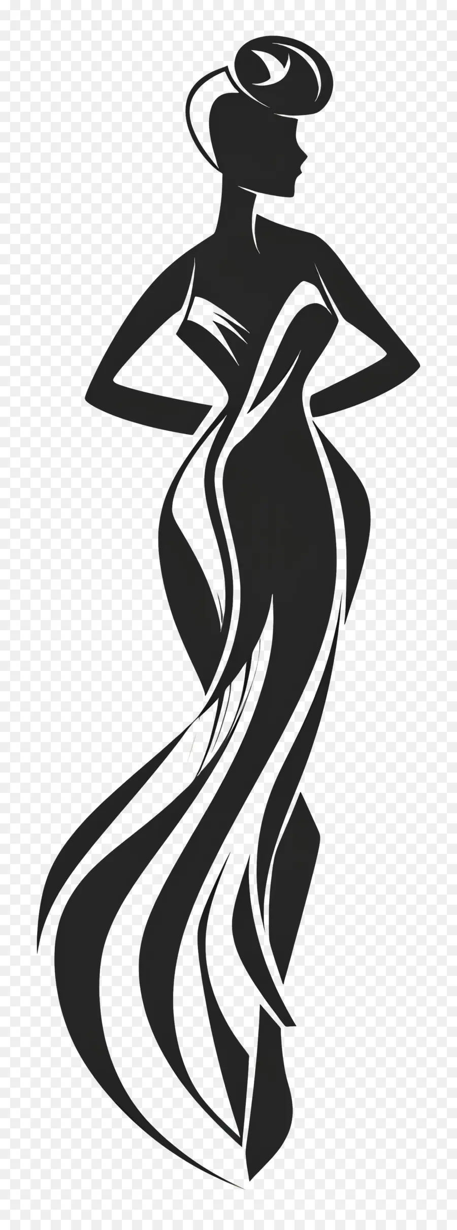 Silueta De Mujer Elegante，Mujer Elegante PNG