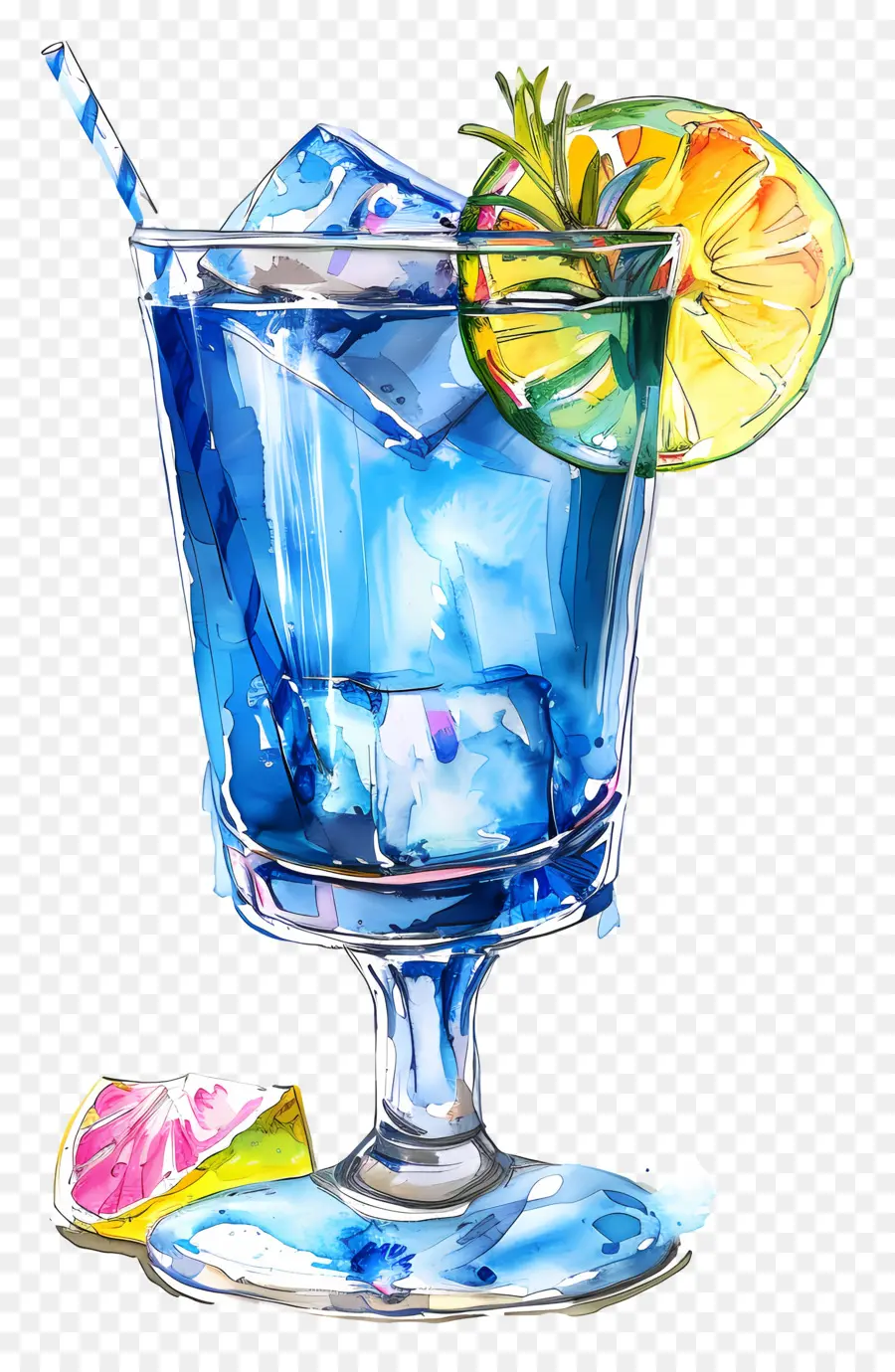 Cóctel Azul，Alcohol PNG