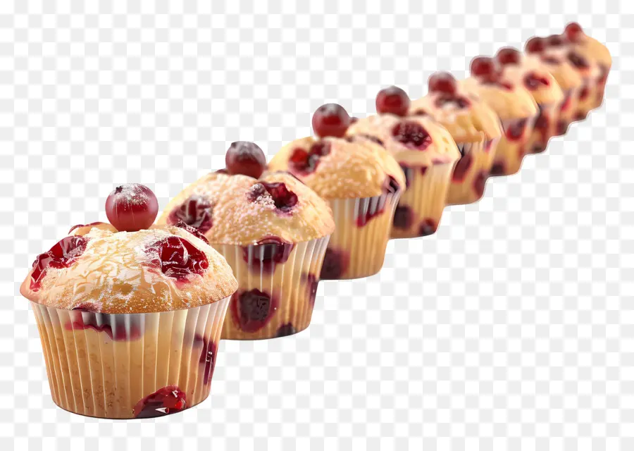 Muffins De Arándanos，Muffins De Cereza PNG