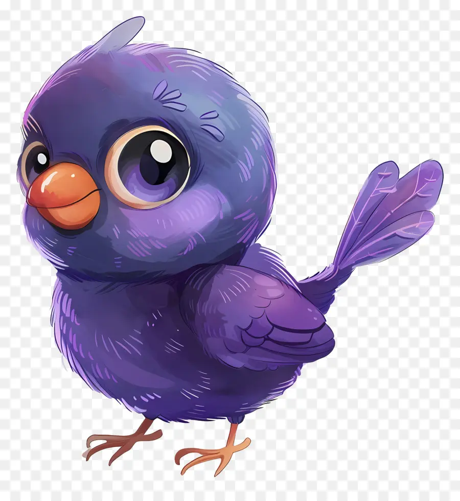 Pájaro Morado，Lindo PNG