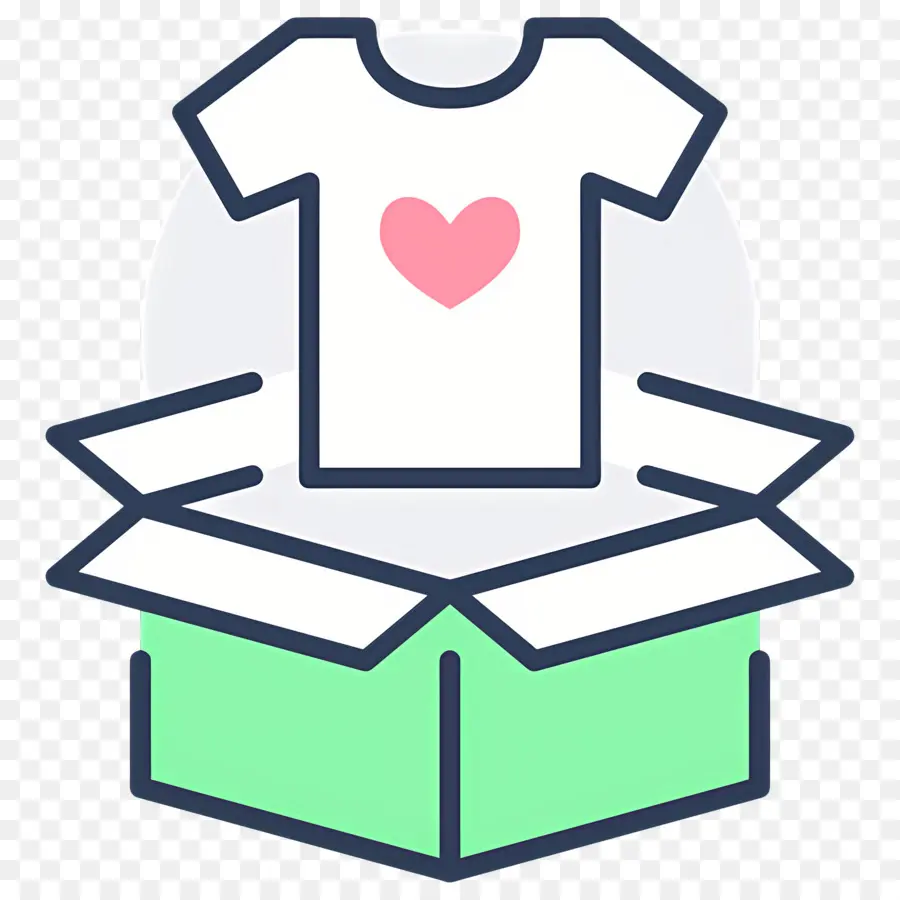 Caja De Ropa，Camiseta En Caja PNG