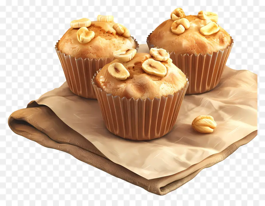 Muffins De Plátano Y Nueces，Magdalenas PNG