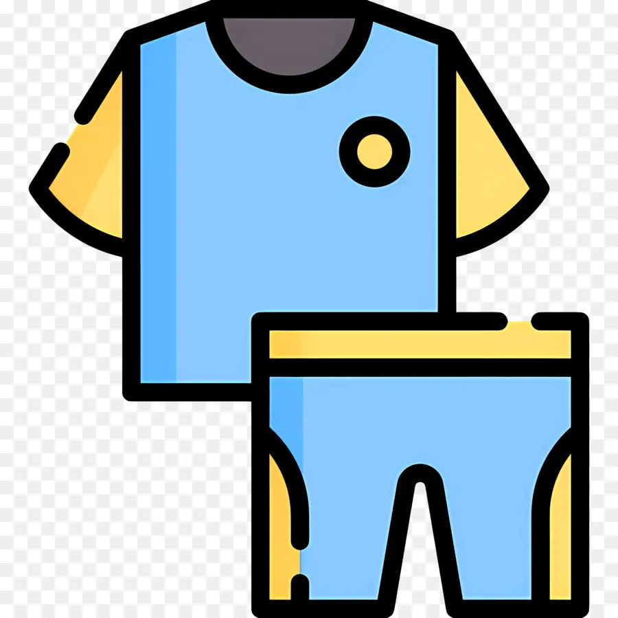 Ropa，Ropa Deportiva Azul Y Amarilla PNG