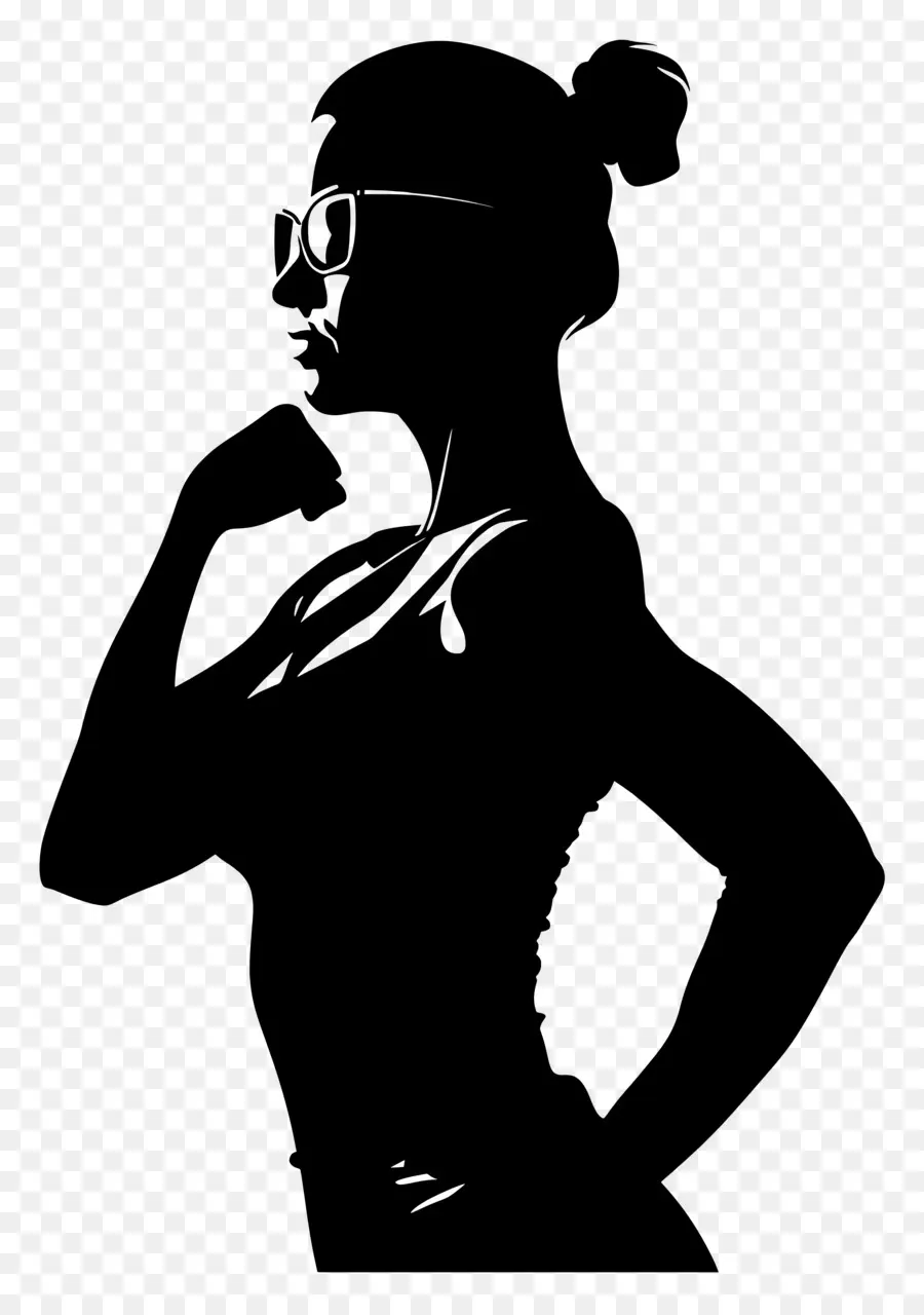 Silueta De Mujer Fuerte，Silueta Mujer PNG