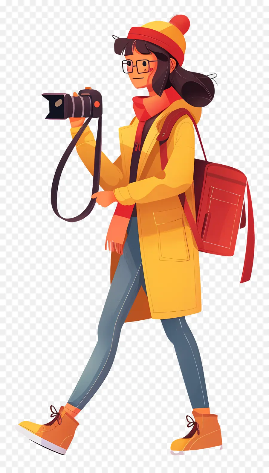 Mujer Filmando Vlog，Fotógrafo PNG