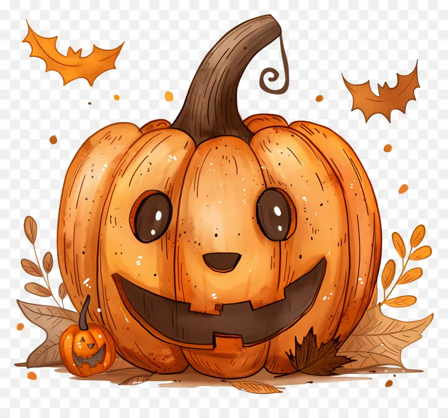 Linda Calabaza De Halloween，Calabaza Sonriente PNG