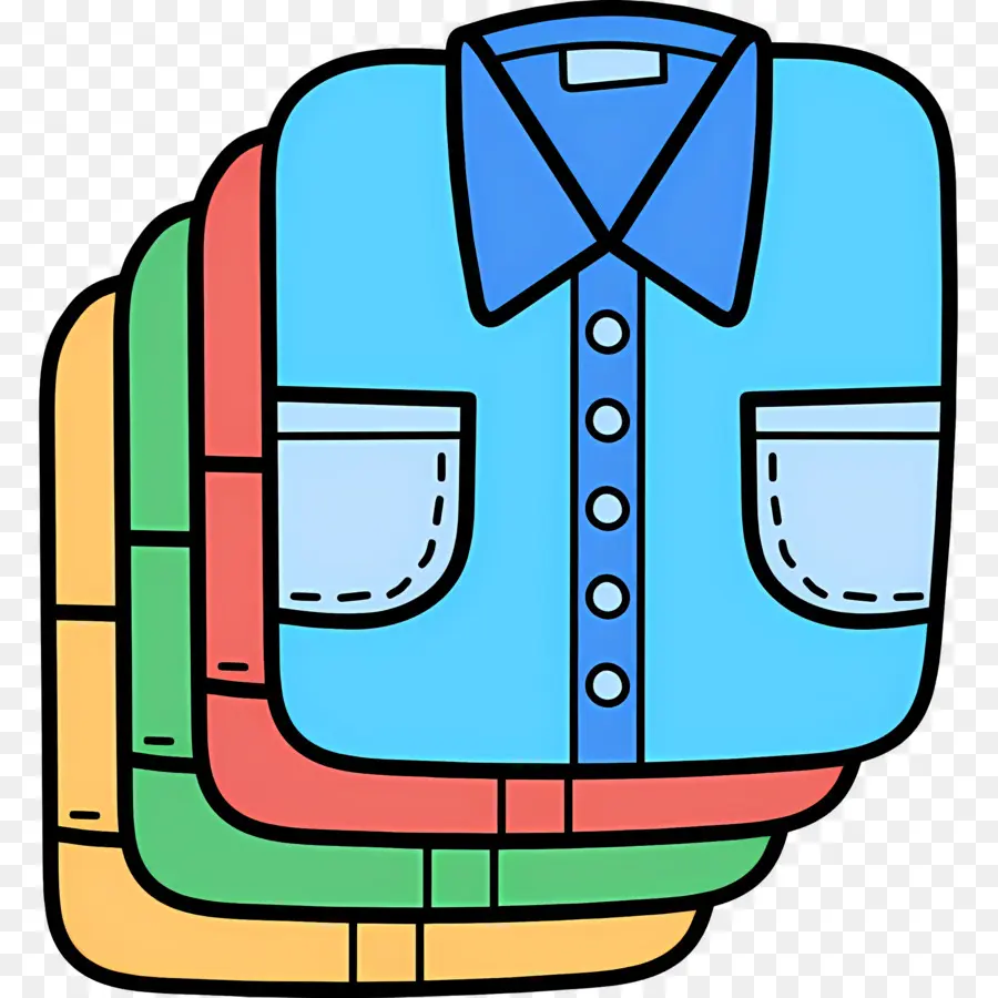 Ropa，Camisas Coloridas PNG