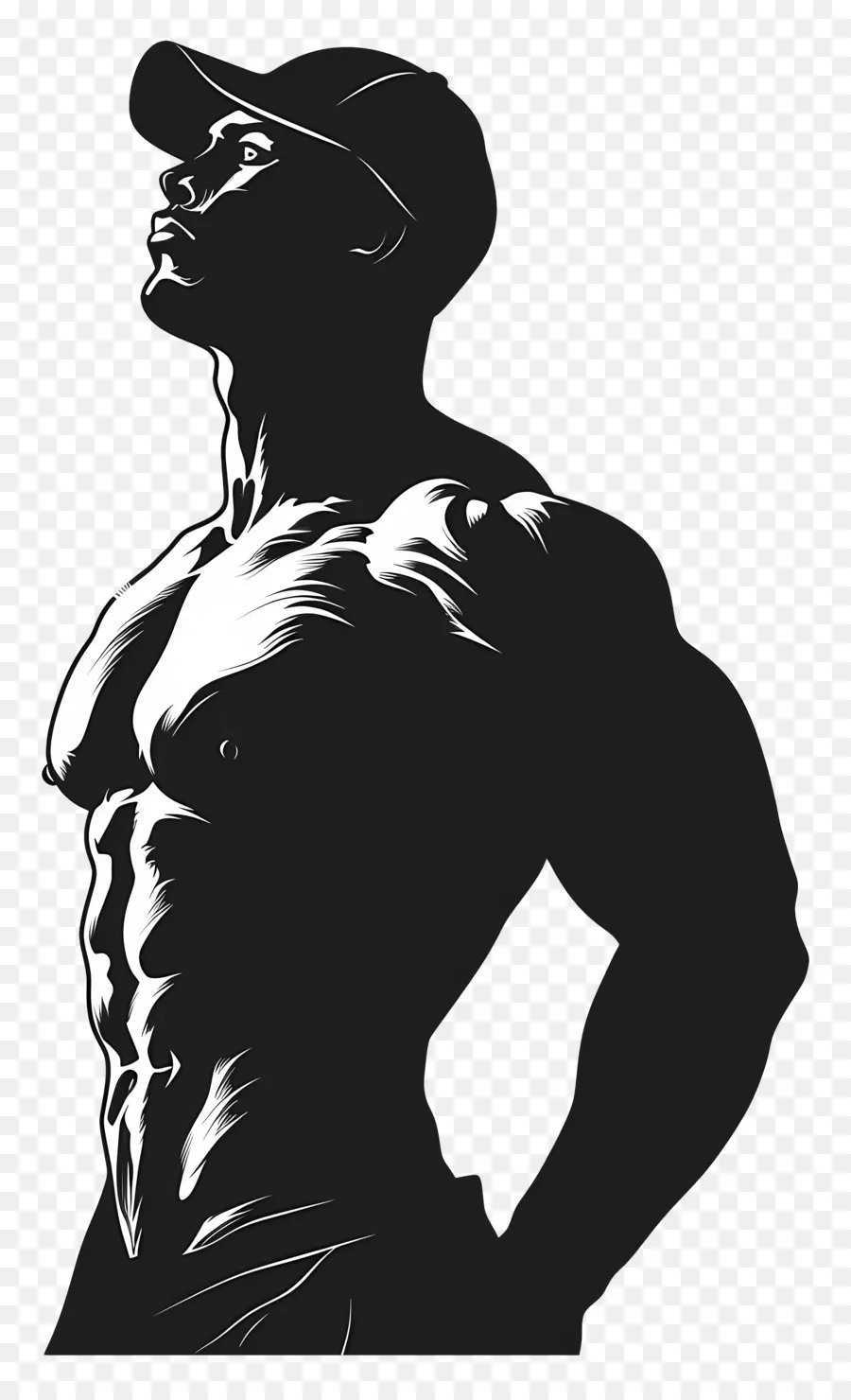 Silueta De Hombre Musculoso，Hombre Musculoso PNG