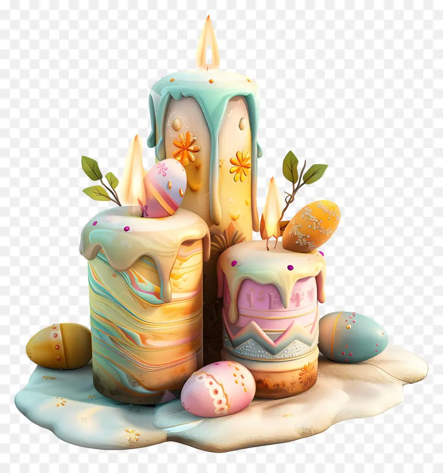 Vela De Pascua，Velas Coloridas PNG