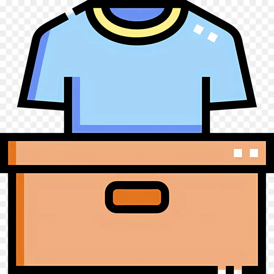 Caja De Ropa，Camisa Doblada PNG