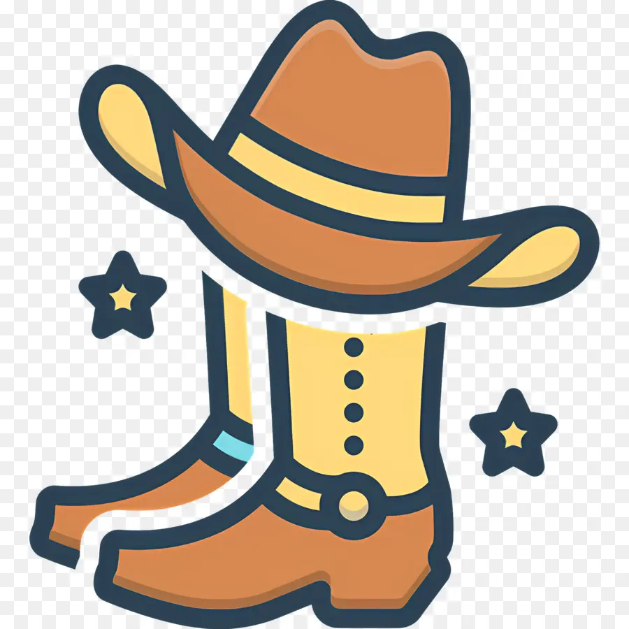 Botas De Vaquero，Sombrero Y Botas De Vaquero PNG