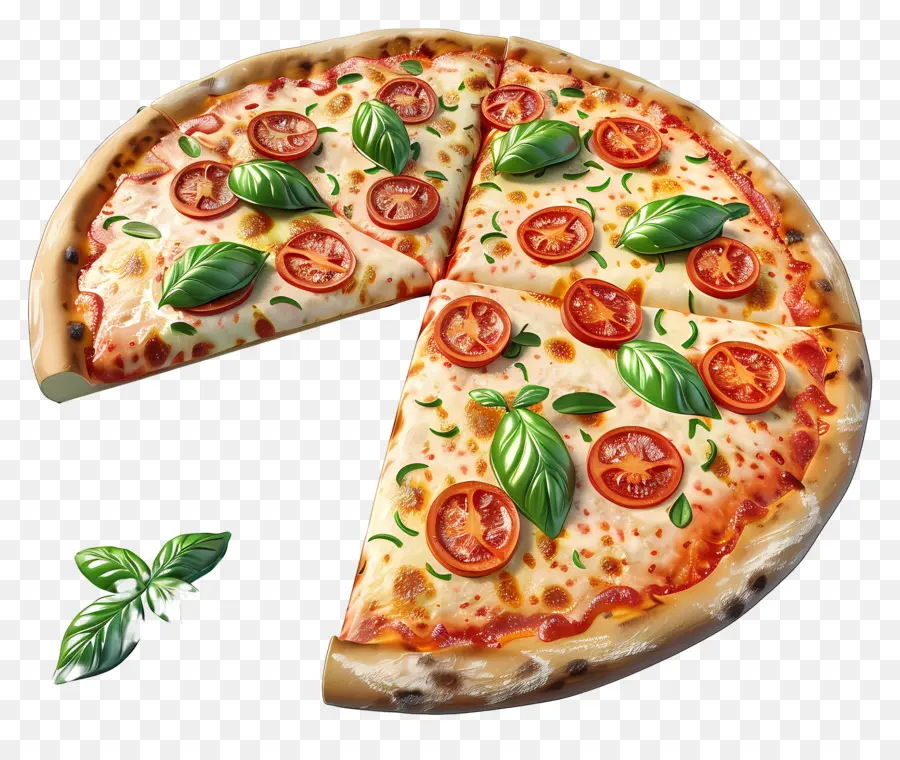 Pizza Margarita，Rebanada De Pizza PNG