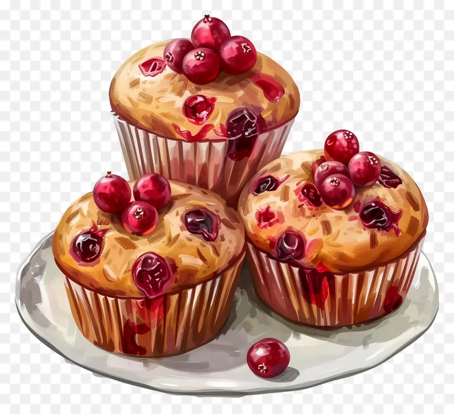 Muffins De Arándanos，Magdalenas PNG