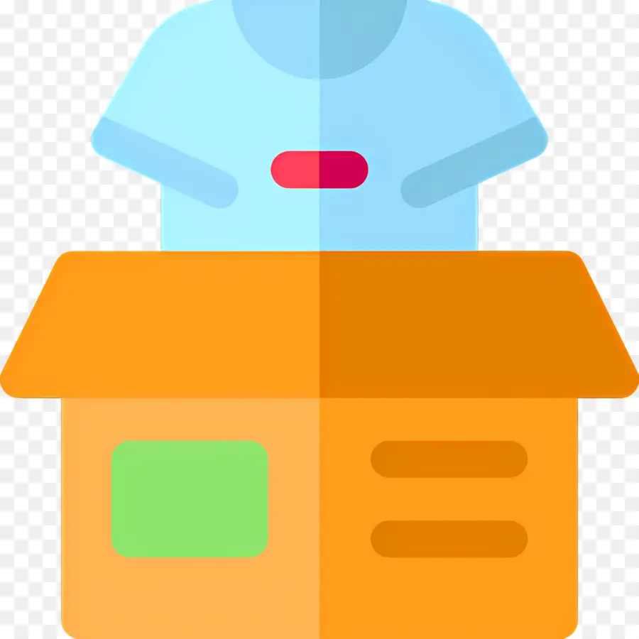 Caja De Ropa，Camisa En Caja PNG