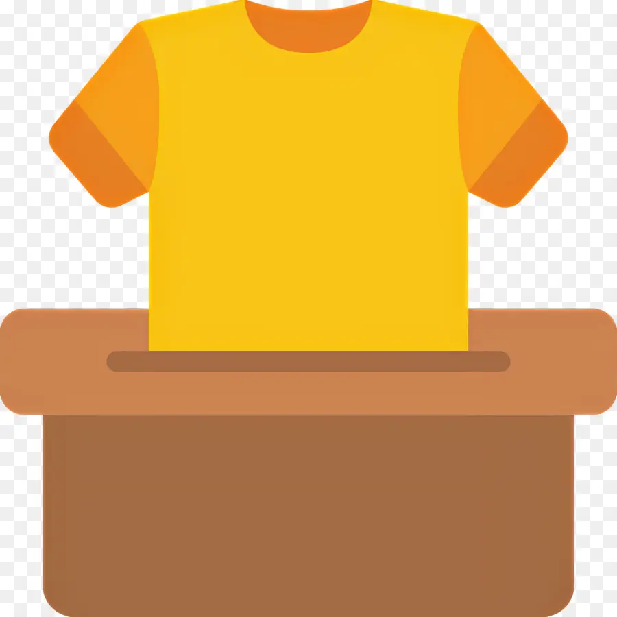 Caja De Ropa，Camisa Amarilla PNG