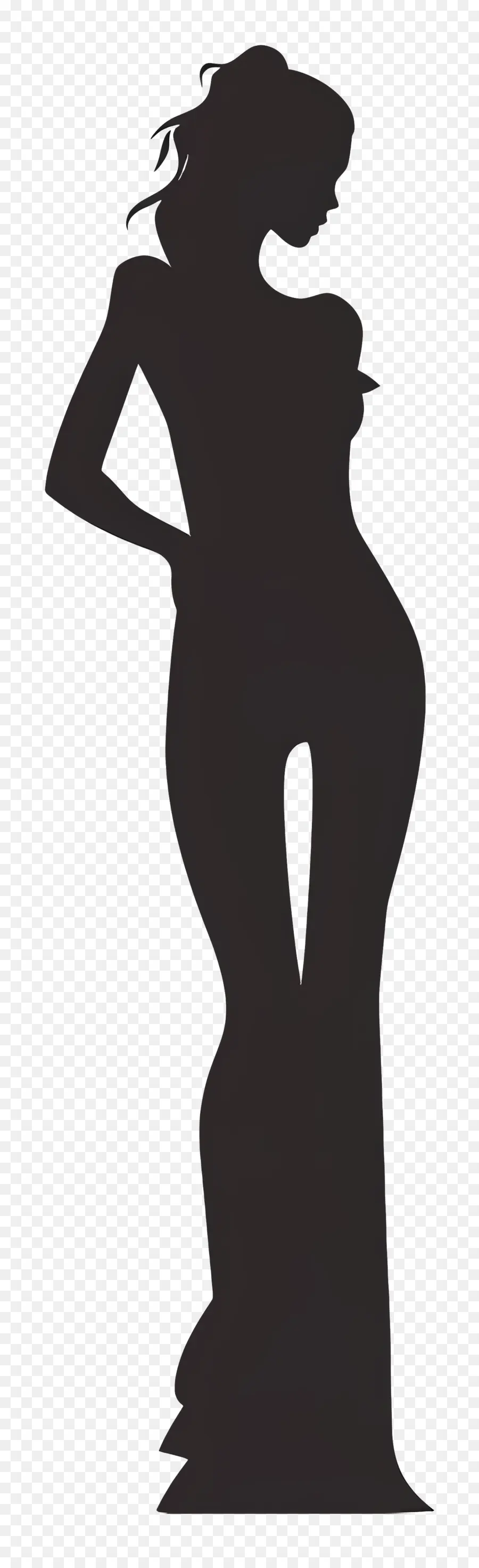 Silueta De Modelo De Moda，Silueta De Una Mujer PNG