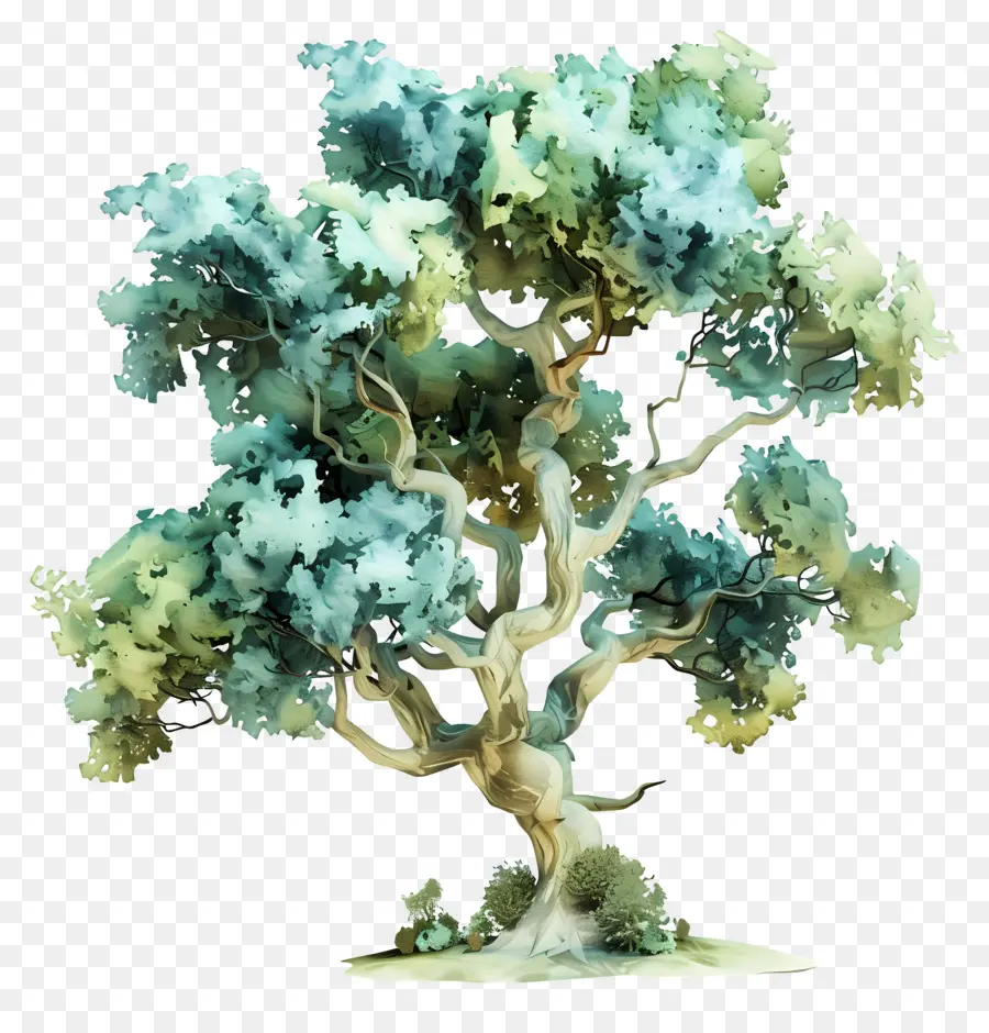 árbol De Acuarela，Árbol PNG