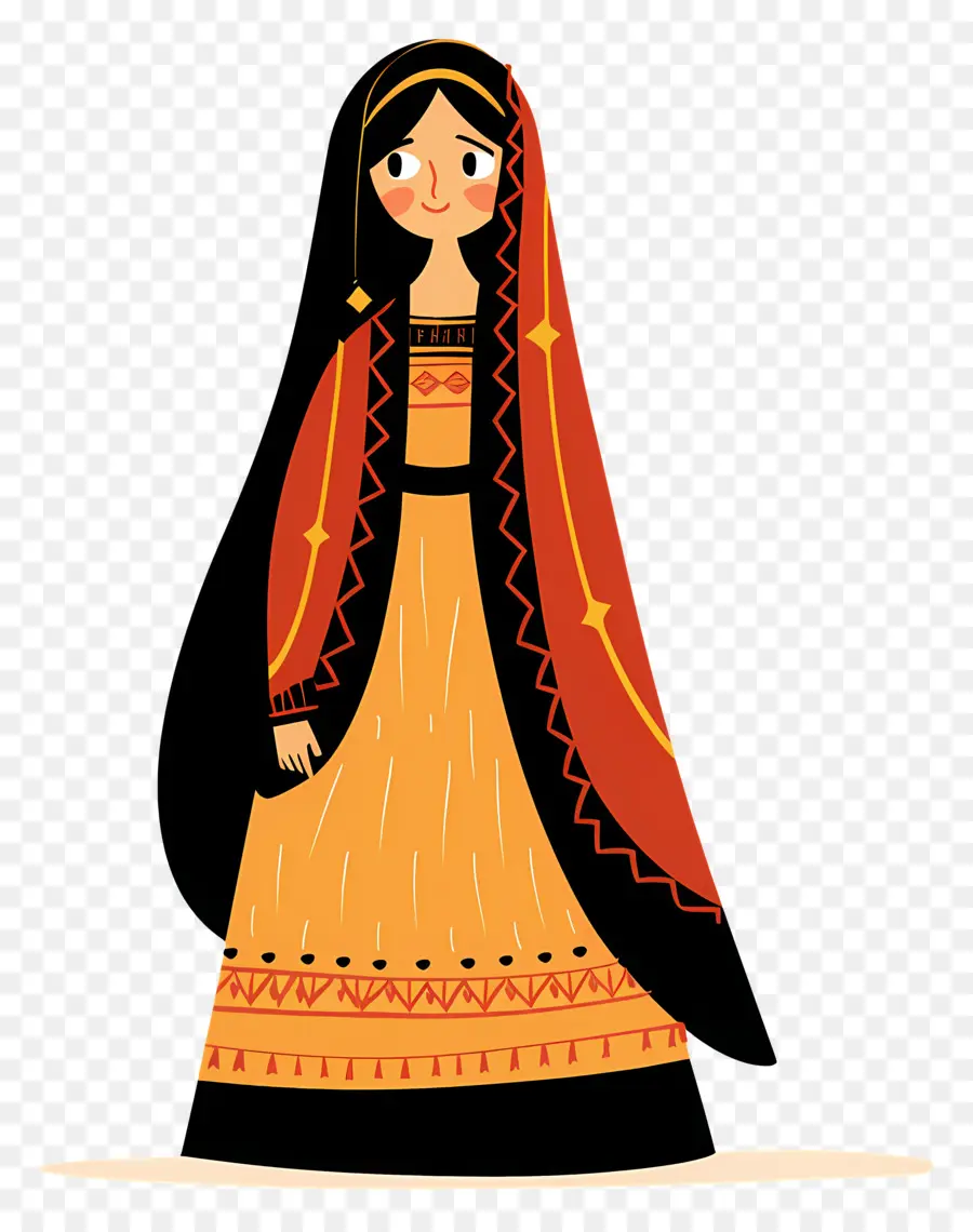 Mujer En Vestido Tradicional，Mujer Tradicional PNG