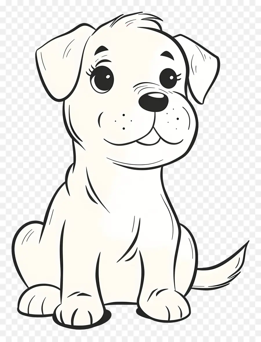 Contorno Del Perro，Perro De Dibujos Animados PNG