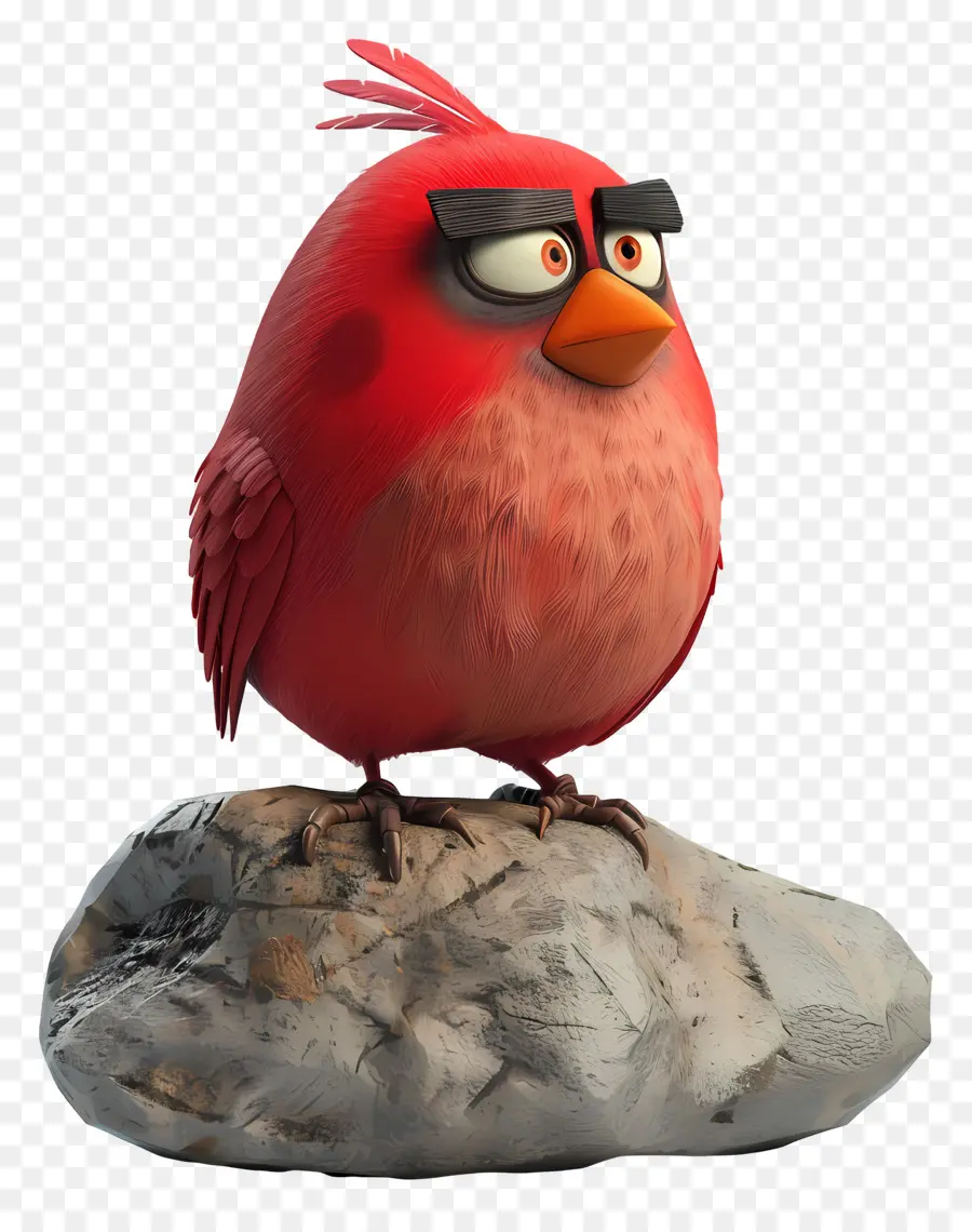 Pájaro Rojo，Roca PNG