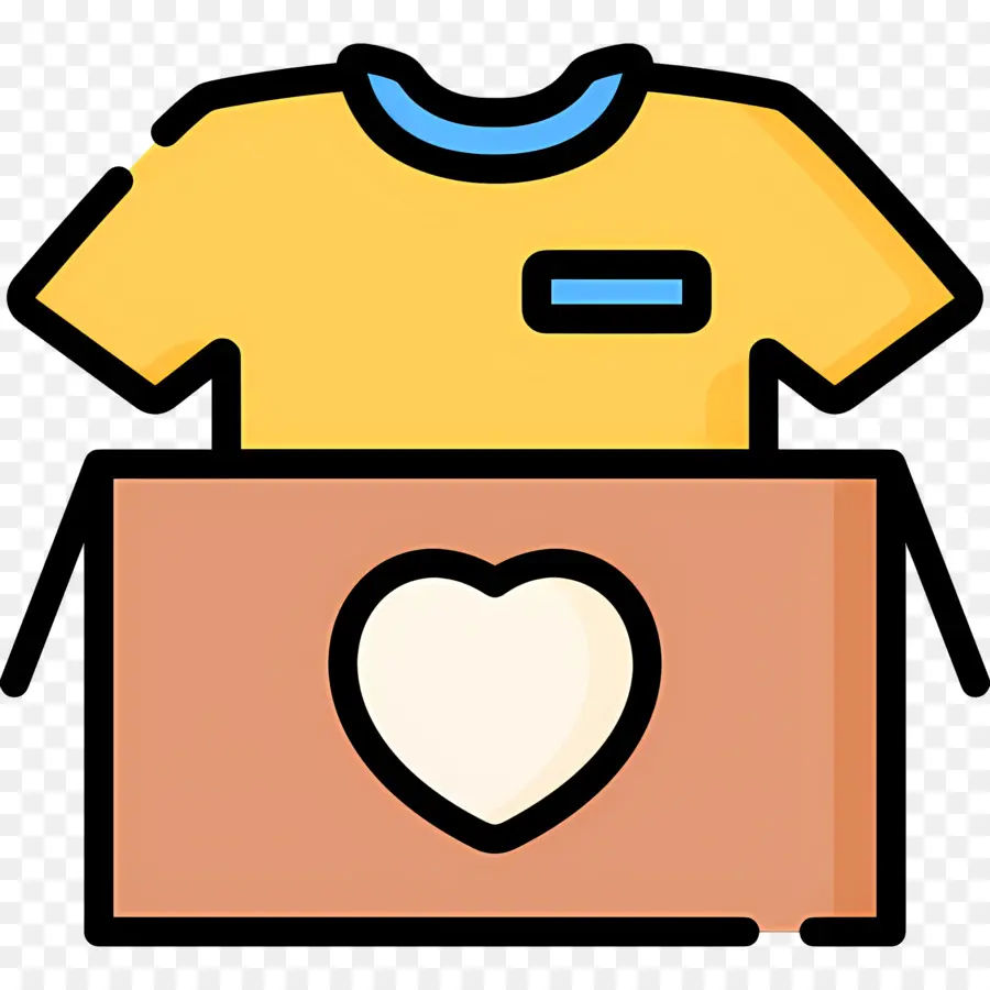 Caja De Ropa，Camiseta Amarilla PNG