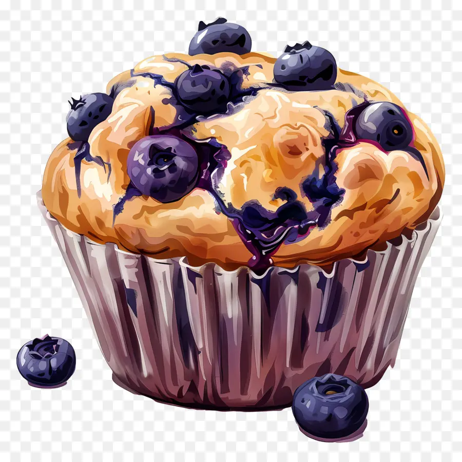 Muffin De Arándanos，Arándano PNG